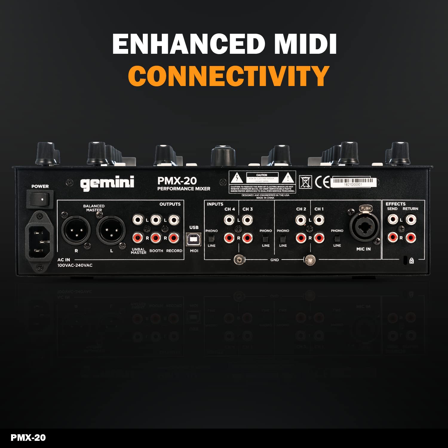 Amazon | Gemini PMX-20 4 Channel Digital DJ Performance Mixer